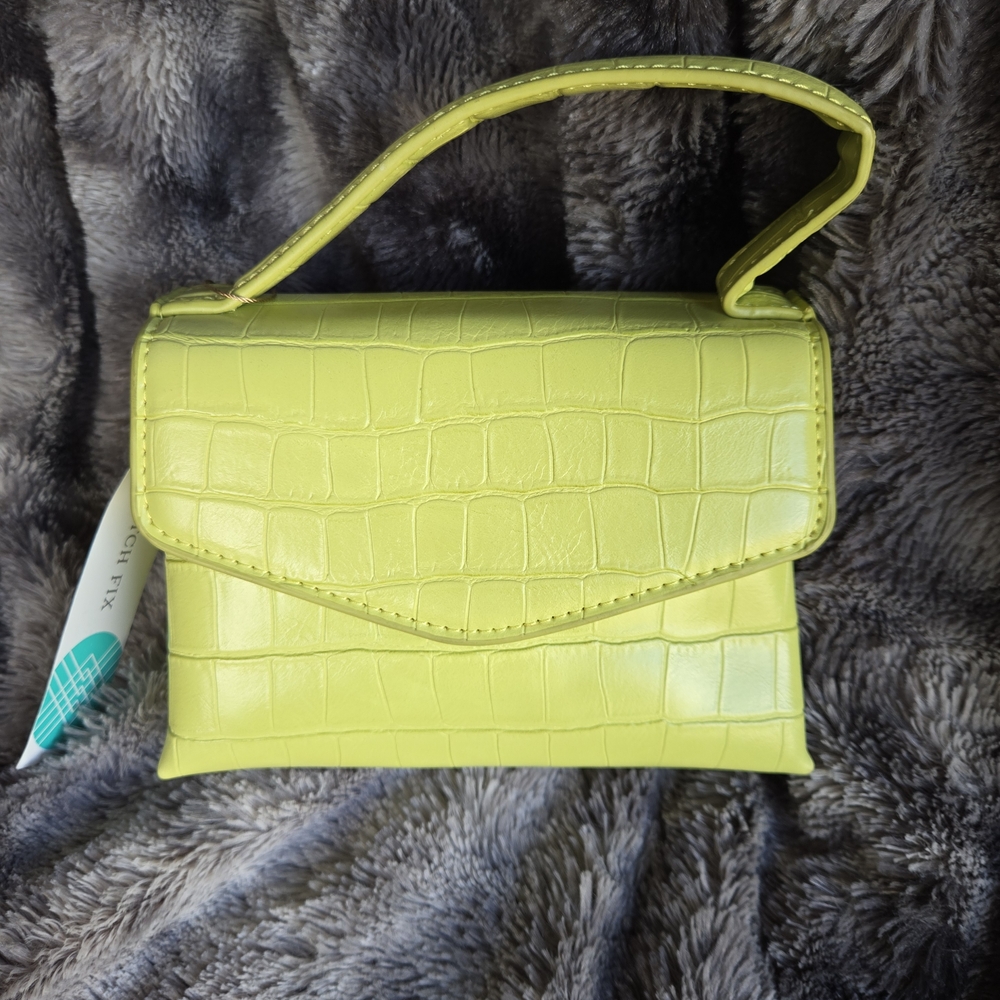 Campsite Ana Top Handle Crossbody Bag – Green Croc Embossed